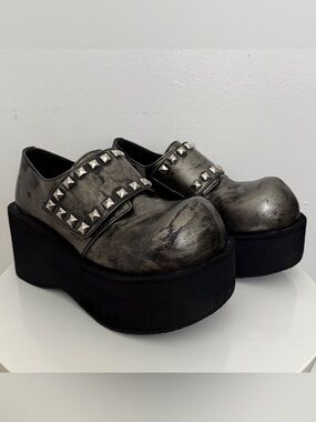 RARE Vintage 90s Y2K Demonia Platform Shoes – The Dank Shoe Silver Studs